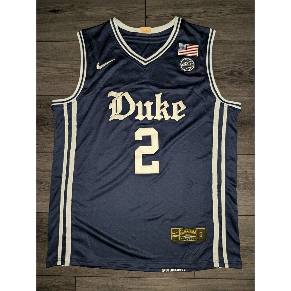 Cooper Flagg #2 Duke Blue Devils Dark Blue Stitched Jersey Men's Small